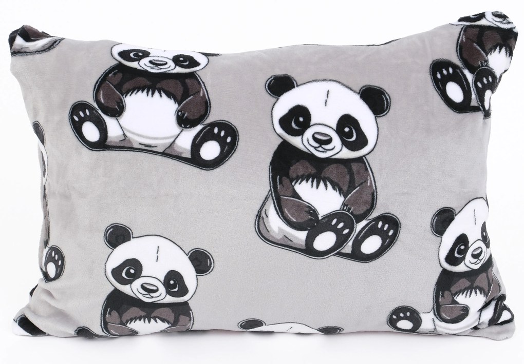 Obliečka na vankúš mikroplyš Exclusive 40 × 60 cm - Panda