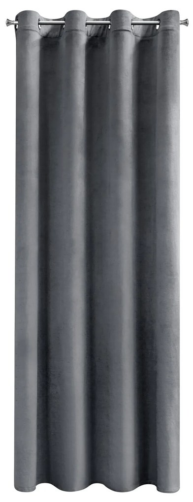 ZATEMŇOVACÍ ZÁVES NA KRÚŽKOCH DARLA SADA 2KS 140X250 CM GRAFITOVÁ