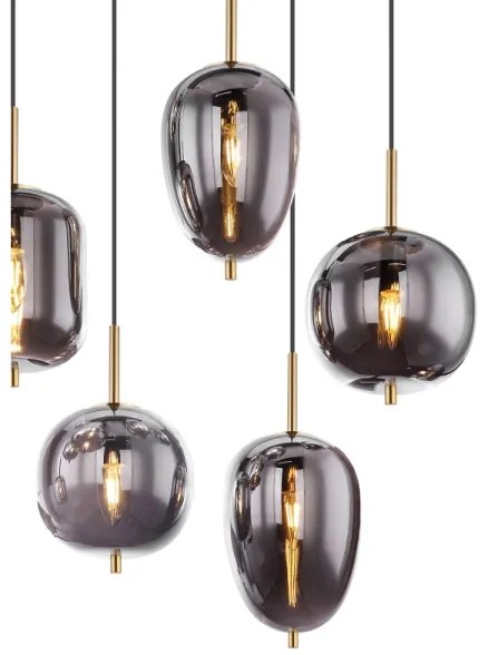 Globo 15345-8MM - Luster na lanku BLACKY I 8xE14/40W/230V