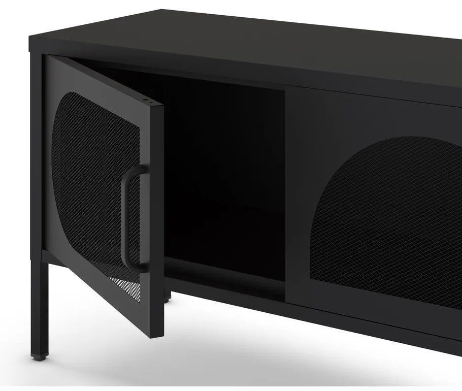 Čierny TV stolík 180x50 cm Tayra – Marckeric
