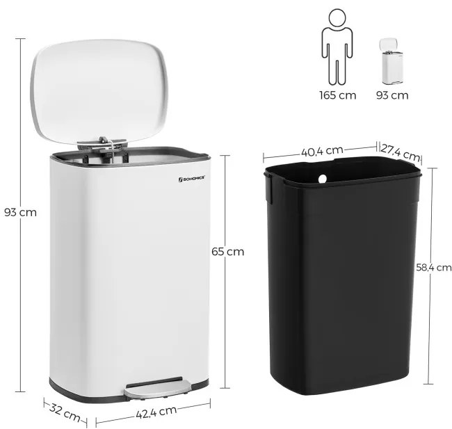 Odpadkový kôš 50l LTB101W01