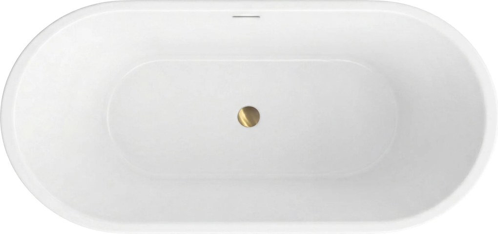 Rea Olivia, voľne stojaca 170x77 cm, biela, čierny click-clack, KPL-W6507