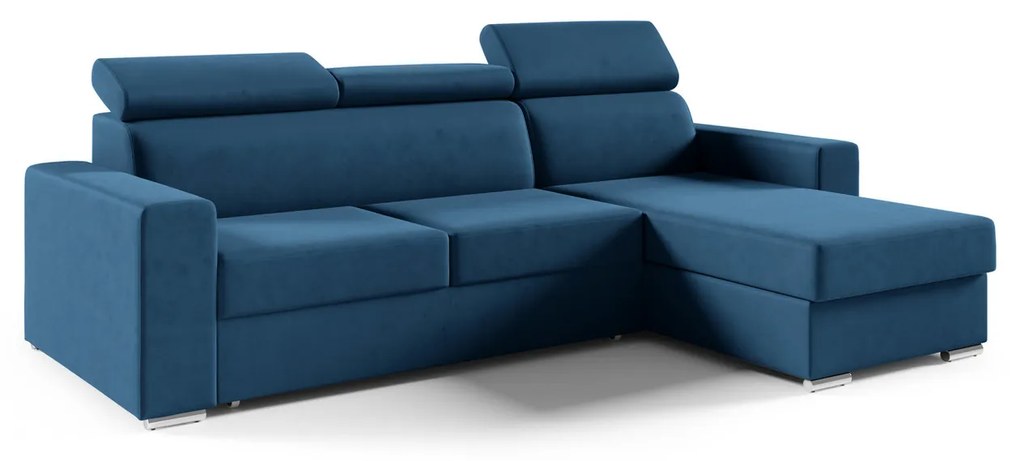 Rohová rozkladacia sedacia súprava ADELA Tmavo sivá I Pravá