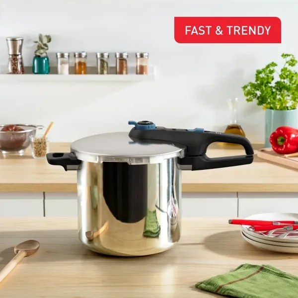Tefal - Tlakový hrniec 8 l SECURE TRENDY nerez