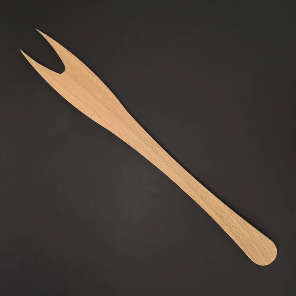 AMADEA Drevená vidlička, masívne drevo, dĺžka 25 cm