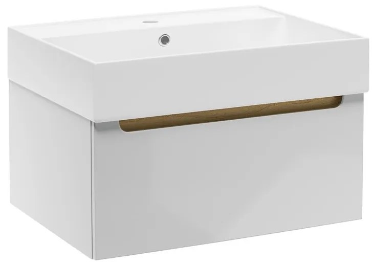 Kúpeľňová skrinka s umývadlom Naturel Stilla 60x30x45 cm biela STILLAD06007U2