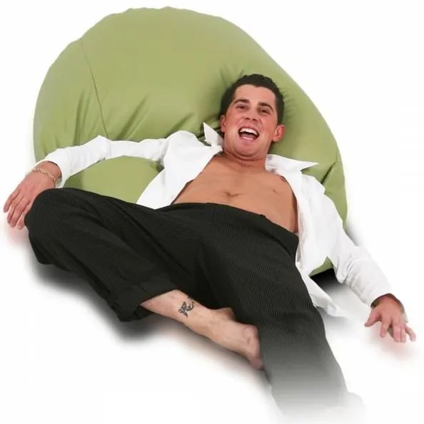INTERMEDIC SK - Sedací vak Mega Sako z ekokože 135x85 cm | relaxačné a pôrodné kreslo, 335 l Farba: E08 - Zelená svetlá (ekokoža)