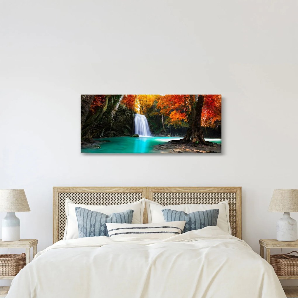 Obraz - Smaragdová lagúna (120x50 cm)