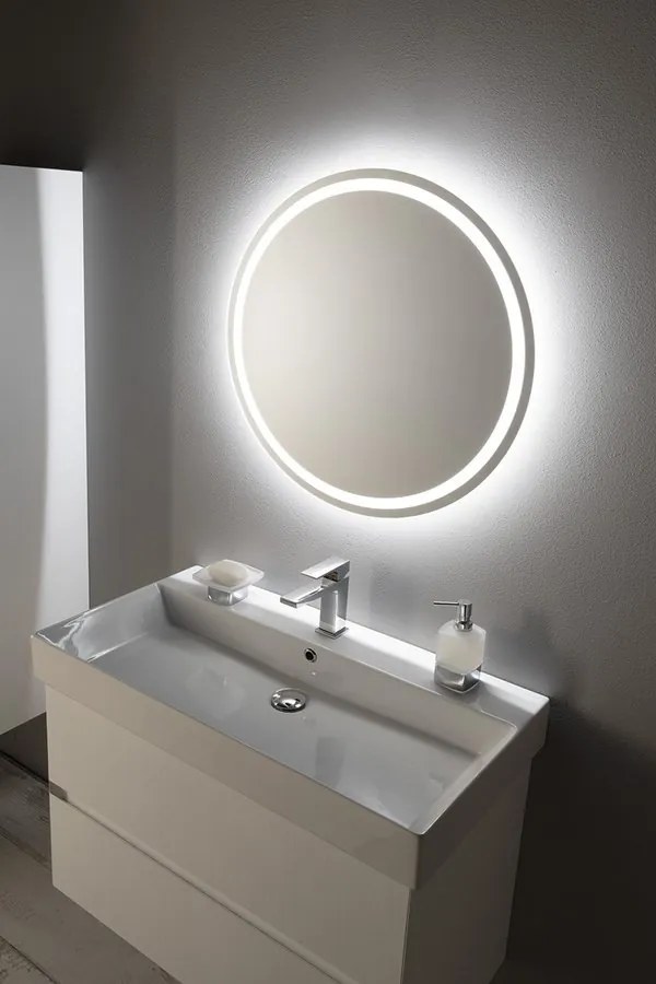 Sapho Sapho, NYX guľaté zrkadlo s LED osvetlením, ø 70cm, NY700