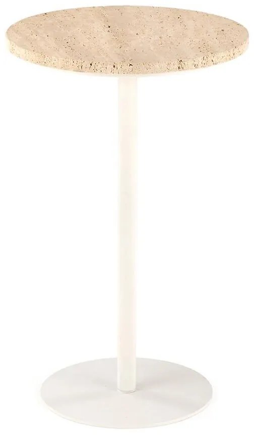 Konferenčný stolík Traverso S travertín/biela