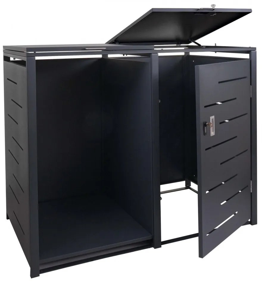 Prístrešok na smetiaku a drevo E83