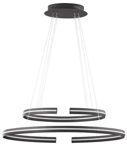 LED luster Torrente 40 čierne