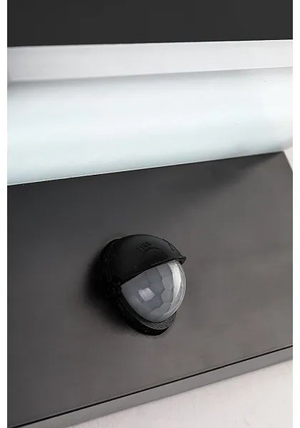 Rabalux 77115-LED Von. nás. svietidlo so senzorom ZARAGOZA LED/9W/230V IP54 čierna