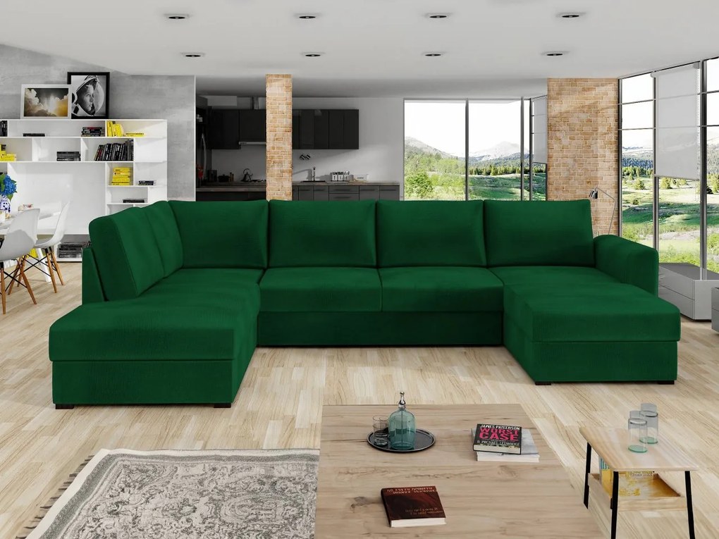 Sedacia súprava Szafran, Dostupné poťahy: ekokoža Soft 011 + Majorka 03, Strana: ľavá