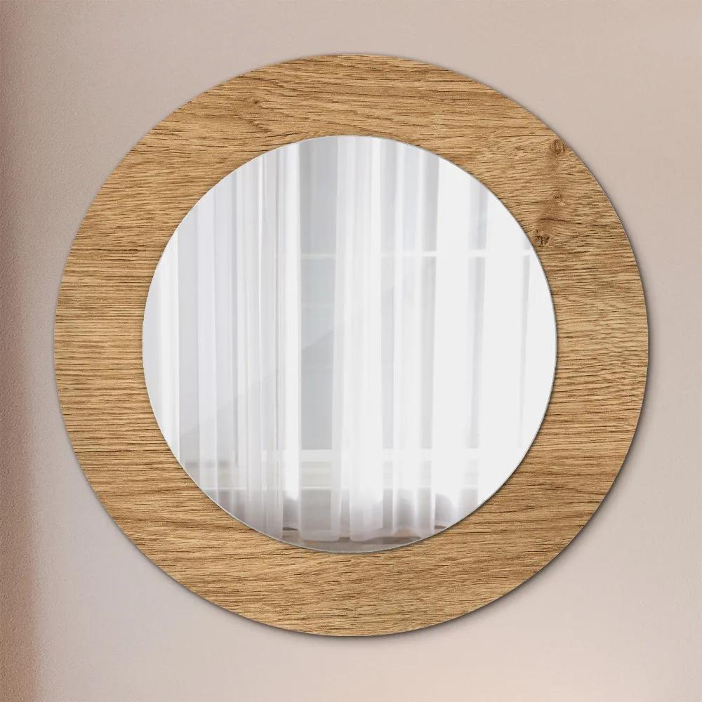 Textúra dreva Okrúhle zrkadlo s motívom
