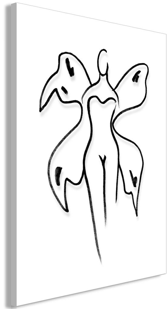 Artgeist Obraz - Butterfly Woman (1 Part) Vertical Veľkosť: 40x60, Verzia: Na talianskom plátne