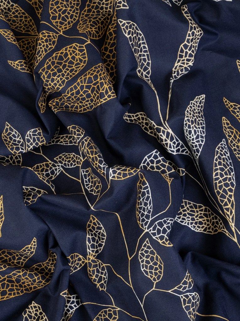 Bavlnená obliečka na vankúš Renforcé 50 × 70 cm - Gabriela tmavo modrá