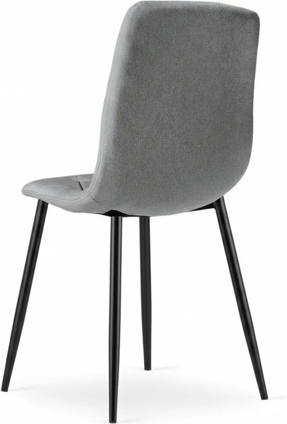 Sivá stolička LIBRA PLATINUM GREY s čiernymi nohami