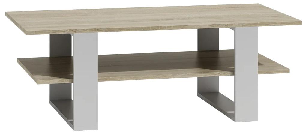 Konferenční stolek stůl HEBE Sonoma/Bílý