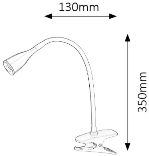 Rabalux 4195 - LED Stolná lampa s klipom JEFF 1xLED/4,5W/230V