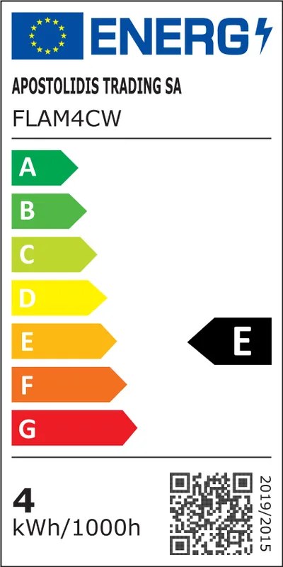 Diolamp LED Filament Candle žiarovka číra C35 4W/230V/E14/6500K/500Lm/360°