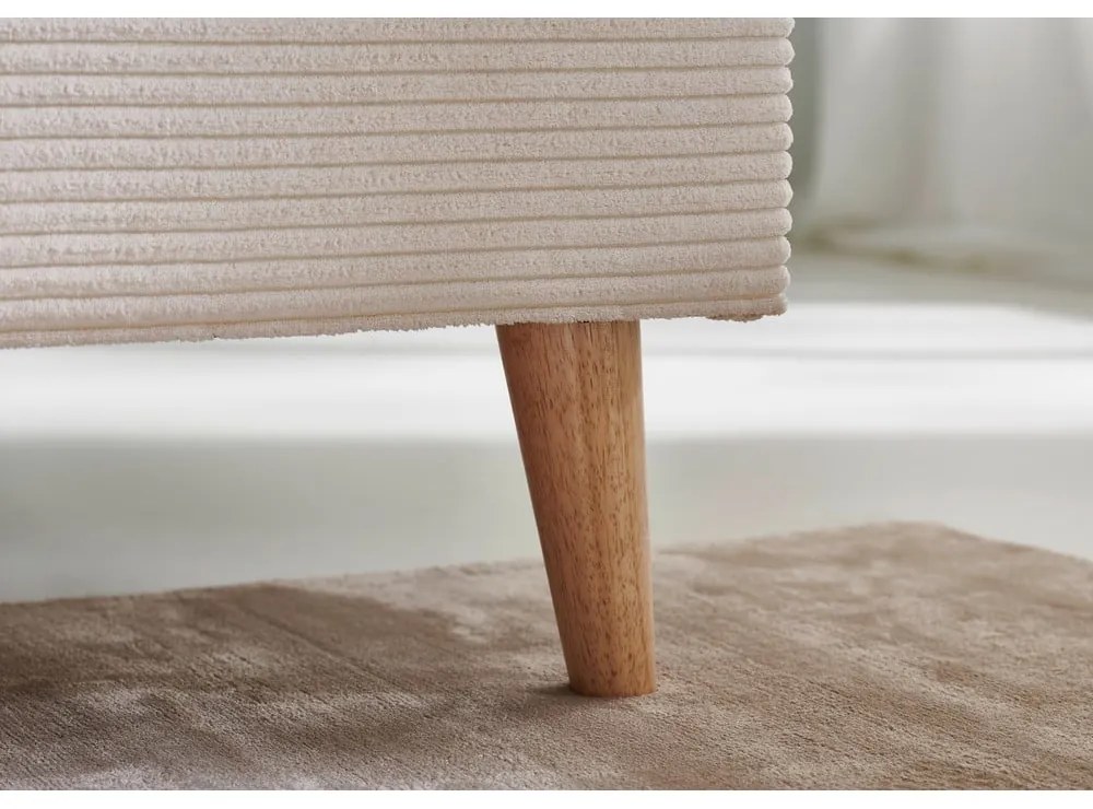 Béžová čalúnená dvojlôžková posteľ bez roštu 140x200 cm Wicki – Meise Möbel