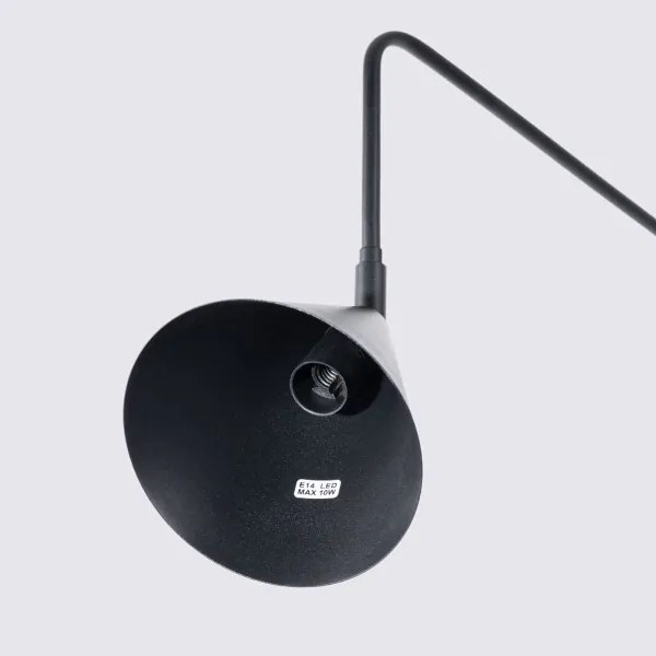 Sollux SL.1697 - Nástenná lampa NOX 1xE14/10W/230V čierna