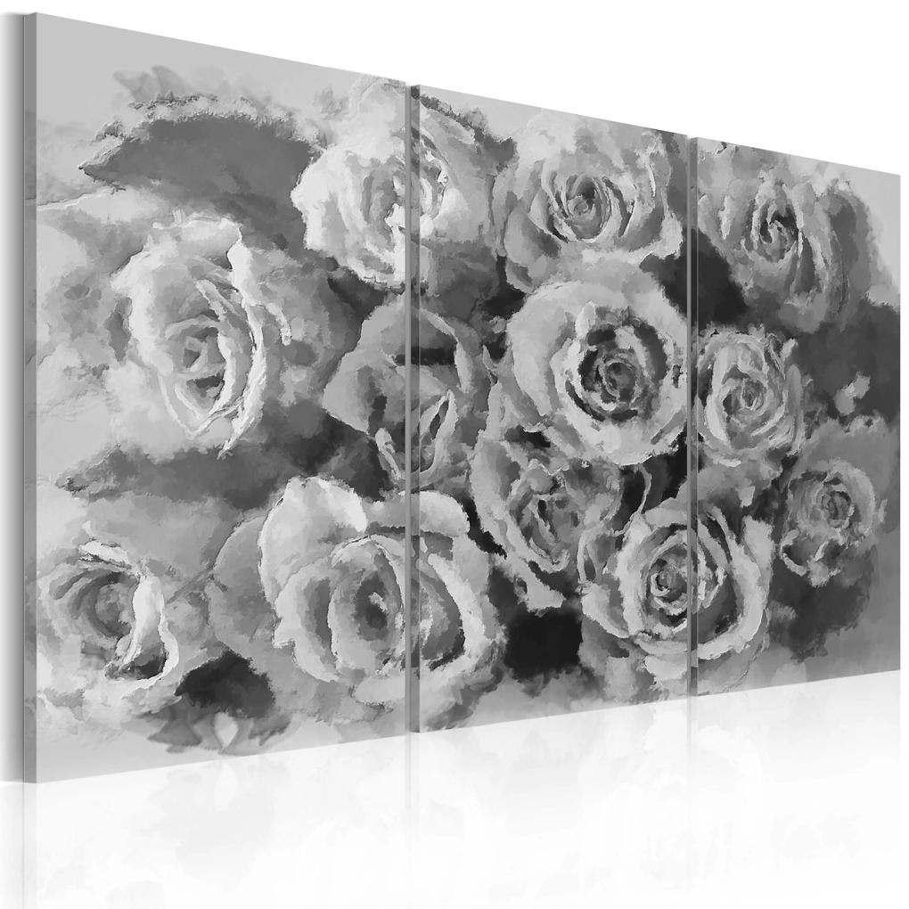 Artgeist Obraz - Twelve roses - triptych Veľkosť: 90x60, Verzia: Na talianskom plátne
