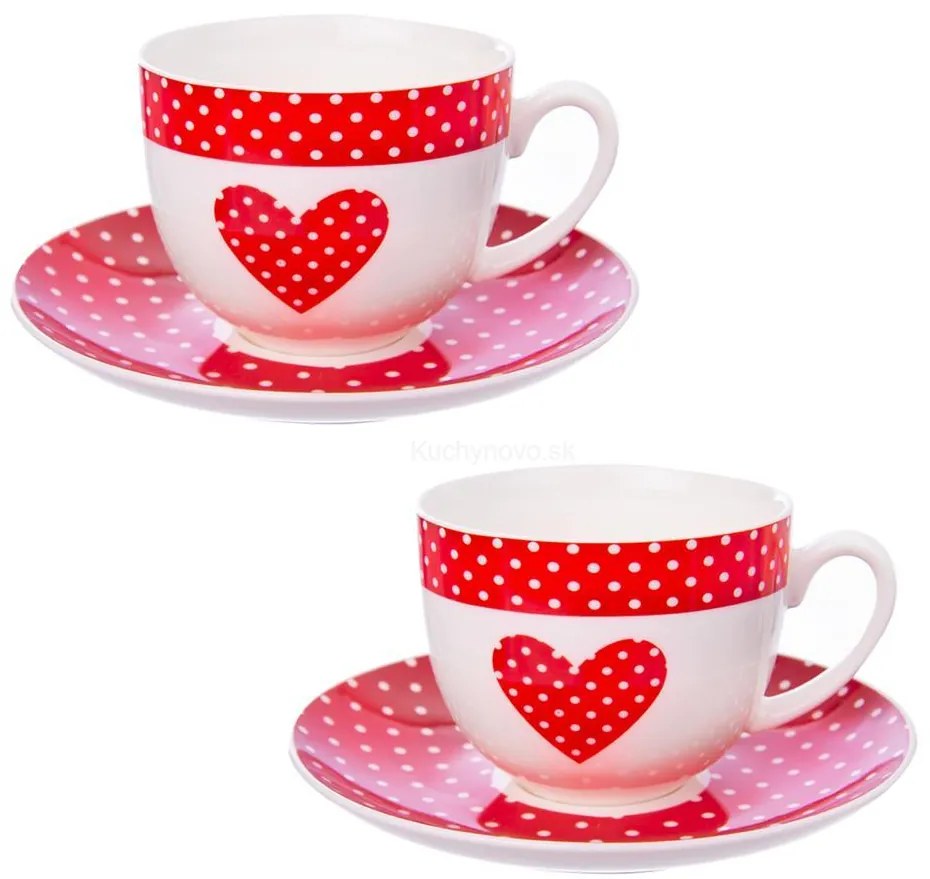 ORION porcelánové hrnčeky s podšálkou, 280 ml