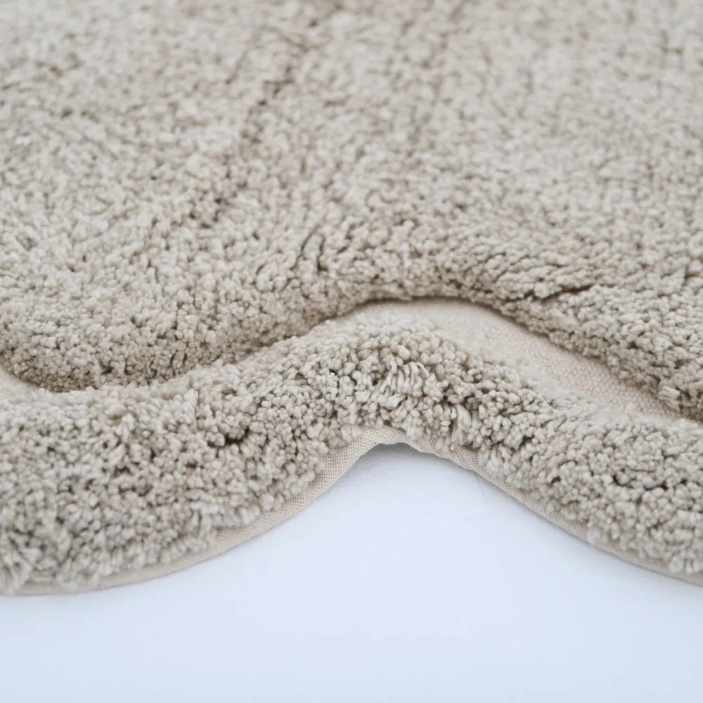 Béžový umývateľný ručne tkaný bavlnený okrúhly koberec ø 110 cm Sweet April Lin – Nattiot