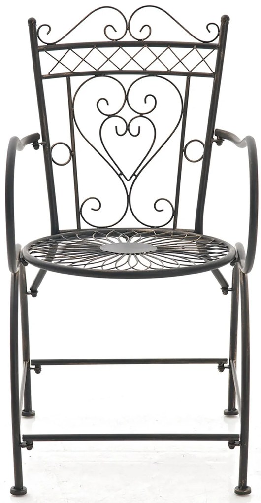 Kovová stolička Sheela s područkami (SET 2 ks) - Bronzová