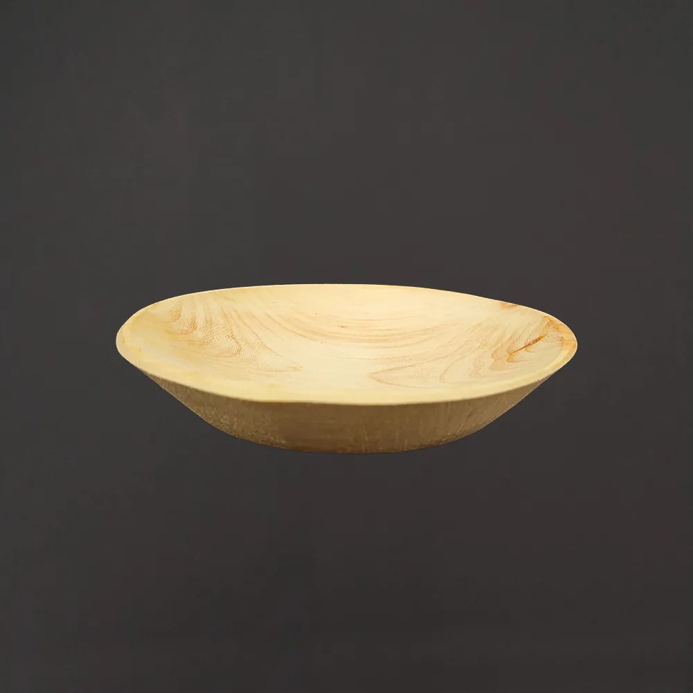 AMADEA Dřevěný servírovací tácek kulatý, masivní dřevo, 15 cm