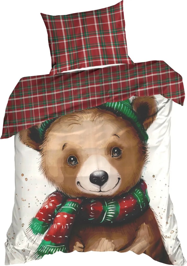 VIANOČNÉ OBLIEČKY Z MIKROVLÁKNA CUDDLE 200X220 CM, 2 KS 70X80 CM VZOROVANÉ