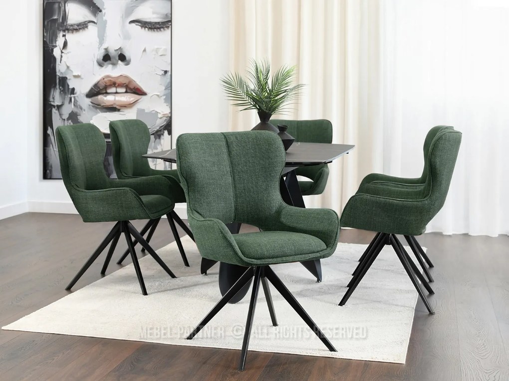 Stolička Marge (zelená + čierna). Akcia -22%. Vlastná spoľahlivá doprava až k Vám domov. 1111158