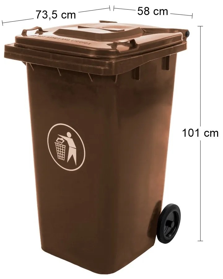 Popolnica Mulltonne 240 L - hnedá