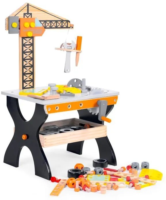 Drevená dielňa pre deti, stolík na náradie Ecotoys