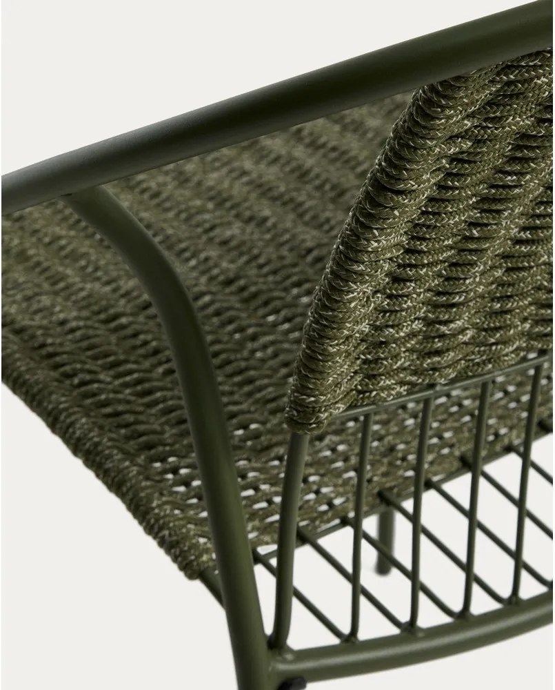 Tmavozelená záhradná stolička Atrani – Kave Home