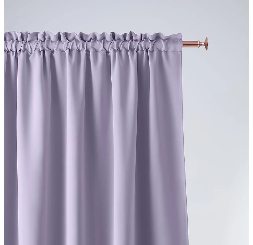 Svetlo fialový jednofarebný záves na riasiacu pásku 140 x 250 cm