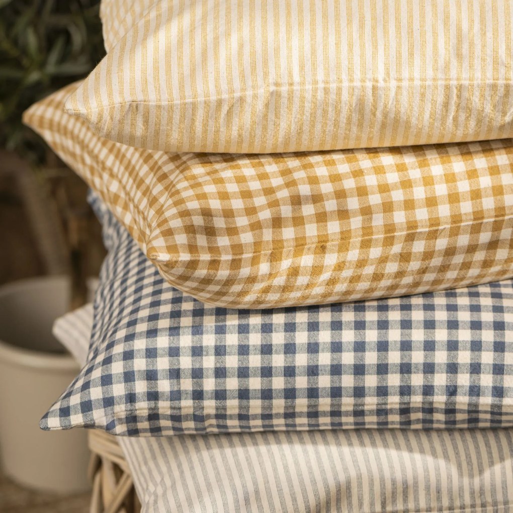 Ib Laursen Poťah na vankúš Sebastian Brown Checks 50 x 50 cm