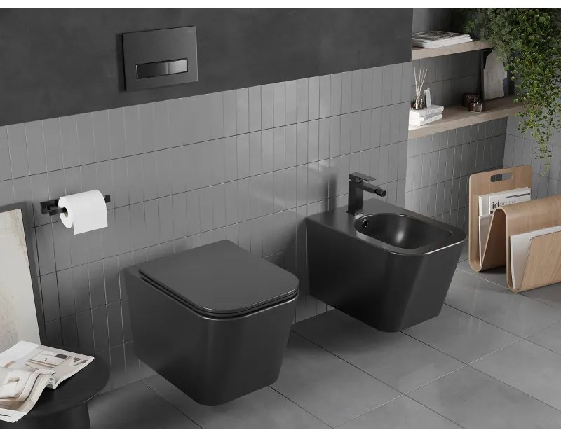 Mexen TEO, závesný bidet, 51 x 35 cm, čierna matná, 35855185