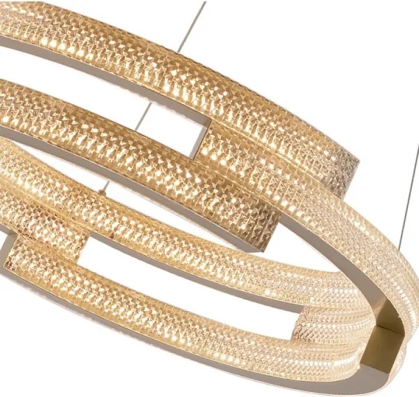 LED luster na lanku TARJA LED/36W/230V 3000/4000/6000K pr. 60 cm zlatý