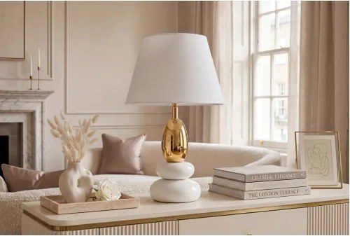 Stolová lampa 70018 Zen White Gold - Komfort-nábytok