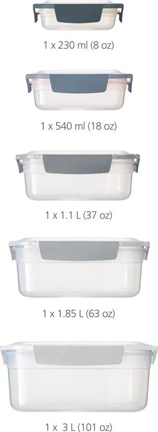 Potravinové škatuľky v súprave 5 ks Nest – Joseph Joseph