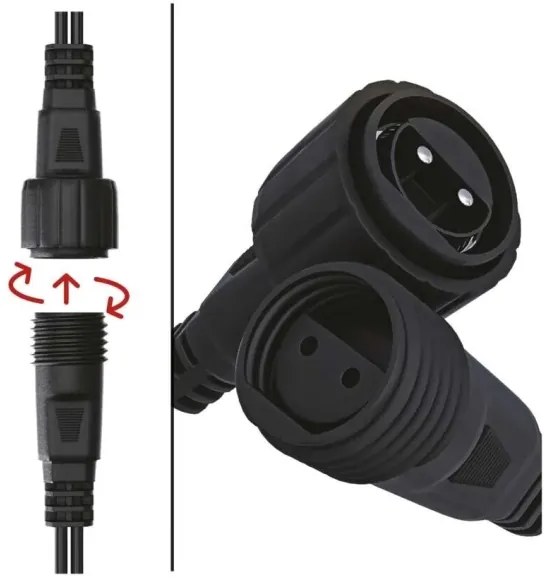 LED Vonkajšia vianočná reťaz 160xLED/2x1,5m IP44 studená biela