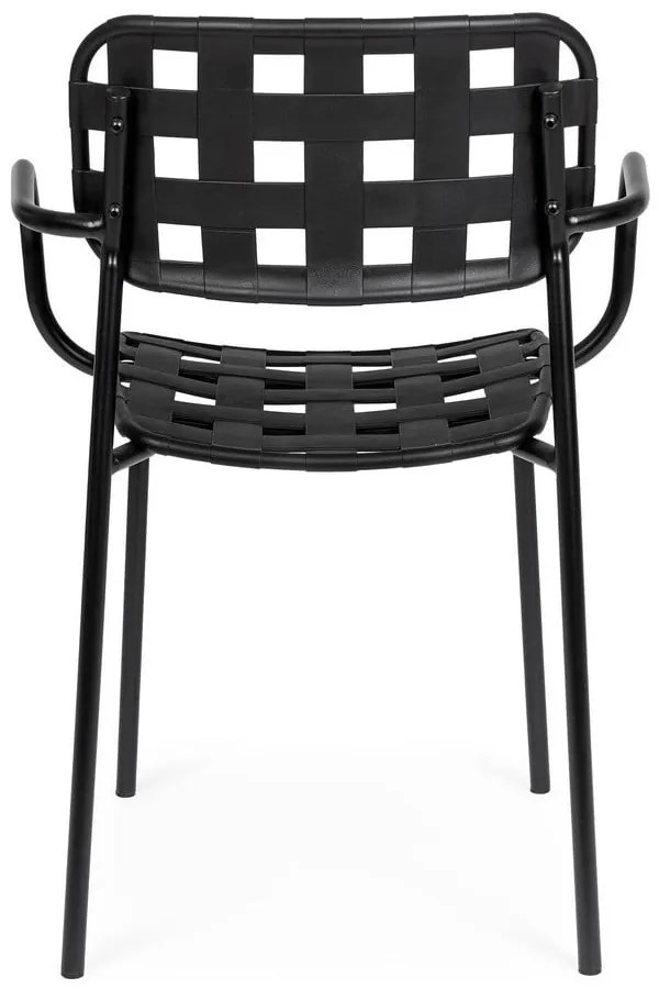 Čierne kovové záhradné stoličky v súprave 4 ks Clover – Bizzotto