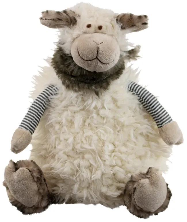 Plyšová hračka sediaci ovečka so šálom 20cm - 20 * 20 * 20cm