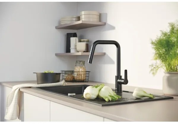 GROHE 306312430 - Drezová batéria QUICKFIX START 362 mm čierna