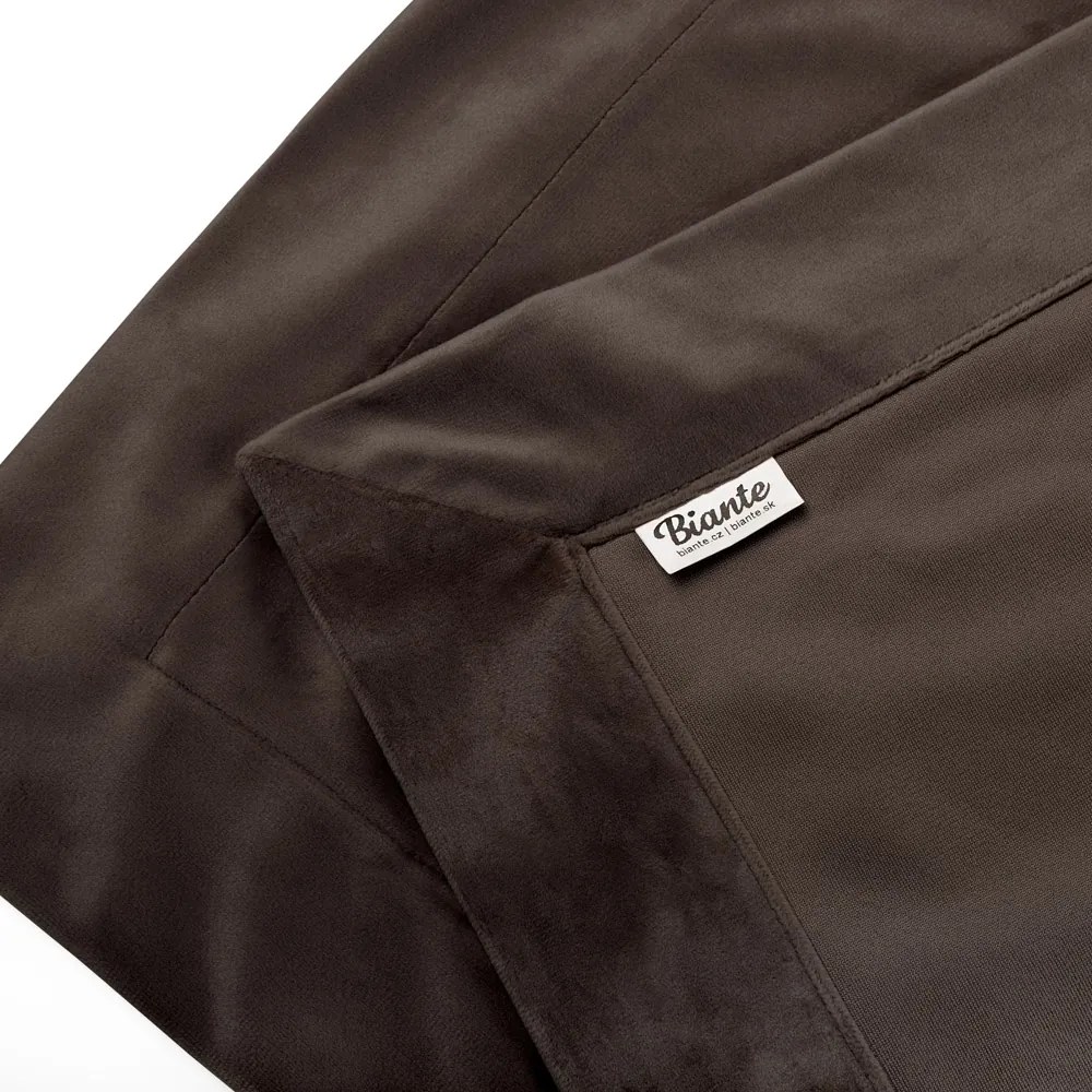 Biante Zamatový prehoz na posteľ Velvet Prémium SVP-016 Tmavo hnedý 260x280 cm