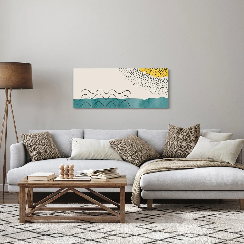 Obraz - Abstraktná maľba pláže N⁰1 (120x50 cm)