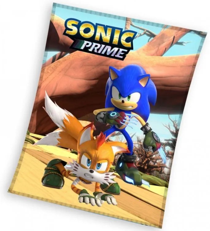 Detská deka Ježko Sonic a Tails 130x170 cm